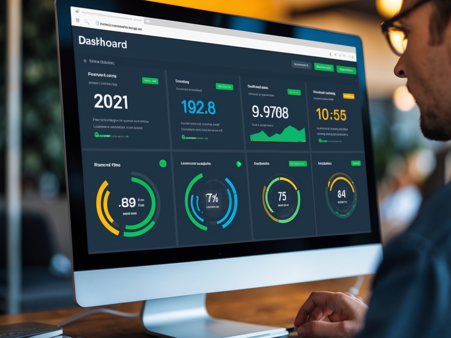 Dashboard interface displaying frontend loading speed metrics